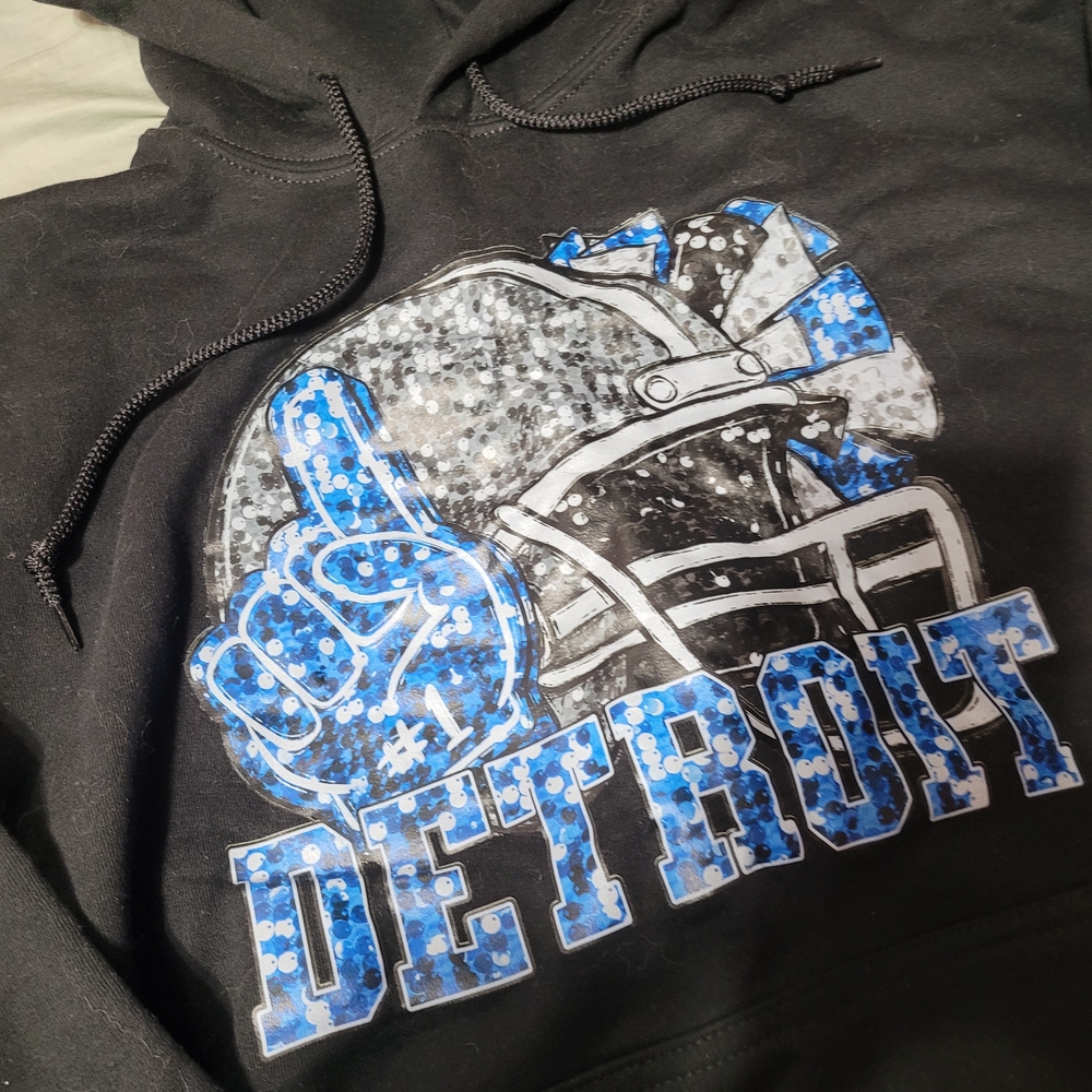 Gildan Black Hoodie with Graphic Accents
